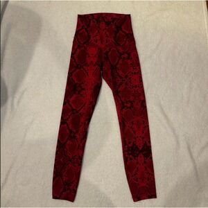 Lululemon Align High Rise Snake Print Leggings Red Black Size 4